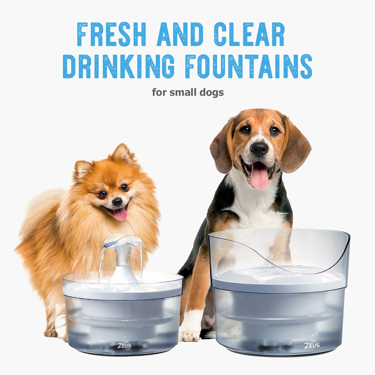 Fresh and Clear Drinking Fountains for small dogs